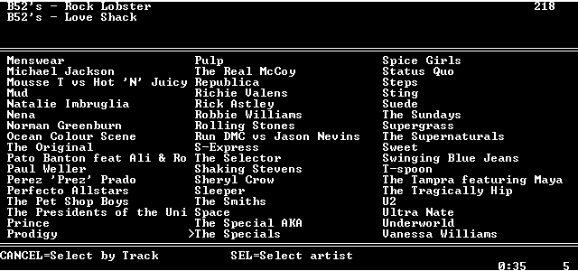 The LCD screen layout